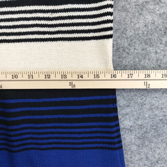 VTG St John by Marie Gray Dress Sz S Santana Knit Wide Stripe Short Sleeve Class - Picture 4 of 11